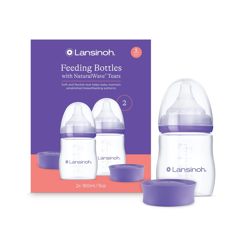 Set me 2 biberona plastikë kundër kolikave 160ml Lansinoh