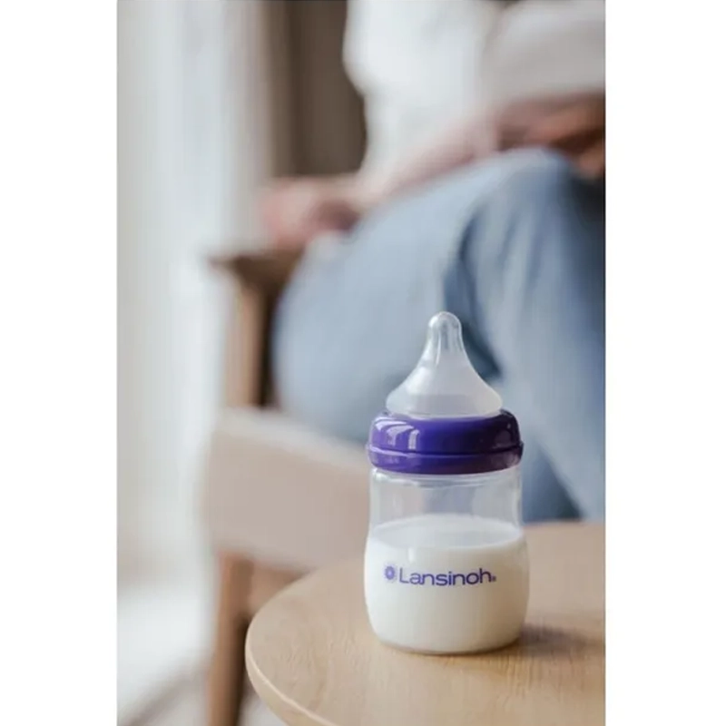 Set me 2 biberona plastikë kundër kolikave 160ml Lansinoh - Figura 4