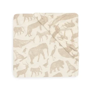 Çarçaf me llastik Animals Nougat Jollein